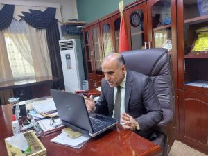 Read more about the article عميد كلية التمريض/ جامعة كربلاء يحضر اجتماع الالكتروني عبر منصة الزوم (zoom)
