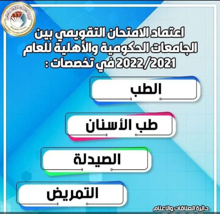 اعتماد الامتحان التقويمي بين الجامعات الحكومية والأهلية في التخصصات الطبية والتمريضية