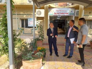 Read more about the article بتوجيه من عميد كلية التمريض شعبة الديوان في كلية التمريض تنظم حملة لتأهيل حدائق الكلية