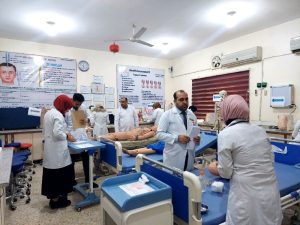 Read more about the article طلبة المرحلة الثانية فرع تمريض البالغين يؤدون الأمتحان العملي النهائي بطريقة  OSCE