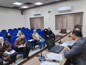 Read more about the article بالتعاون مع الشعبة العلمية فرع العلوم الأساسية ينظم ندوة عن قانون الخدمة الجامعية