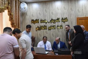 Read more about the article رئيس لجنة عمداء كليات التمريض بجامعة كربلاء يزور المركز الامتحاني في كلية التمريض بجامعة الكوفة