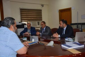 Read more about the article عميد كلية التمريض رئيس لجنة عمداء كليات التمريض في العراق الأستاذ الدكتور علي كريم خضير الجبوري وفريق الدعم التقني في زيارة إلى كلية التمريض بجامعة بابل للإطلاع على استعدادات الكليه من حيث الإمكانات البشريه والفنيه والأجهزه الخاصة بالامتحانات التقويمية.