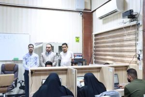 Read more about the article بالصور / بتوجيه من الأستاذ الدكتور علي كريم خضير الجبوري عميد كلية التمريض رئيس لجنة عمداء كليات التمريض في العراق شارك المدرس أحمد صامت حاتم والمبرمج حسين علي مهدي عضو اللجنة الوزارية بالإمتحان التقويمي لطلبة كلية طب الأسنان المرحلة الخامسة والتي جرت يوم الأثنين الموافق ١٩ حزيران ٢٠٢٣.      إعلام كلية التمريض