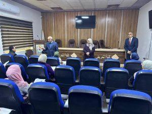 Read more about the article بالصور / الأستاذ المساعد الدكتور سلمان حسين فارس الگريطي عميد كلية التمريض بجامعة كربلاء يتفقد اليوم الأحد الموافق 7 كانون الأول 2024 سير الإمتحانات في القاعات الدراسية لطلبة الدراسات العليا الماجستير وطلبة الدراسة الأولية الصباحية والمسائية برفقته الأستاذ المساعد الدكتور زكي صباح مصيحب معاون العميد للشؤون الإدارية والمالية في كلية التمريض.  إعلام كلية التمريض