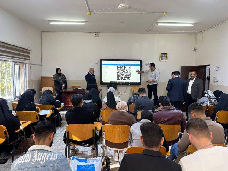 كلية التمريض تعلن مباشرة طلبة الدراسة الأولية بالمحاضرات الدراسية وبتطبيق نظام إدارة الجامعة الإلكتروني