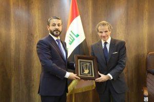 Read more about the article في مؤتمر صحفي مشترك مع مدير الوكالة الدولية للطاقة الذرية .. رئيس هيأة الطاقة الذرية العراقية الدكتور نعيم العبودي يؤكد حرص العراق على حقه بالاستخدام السلمي للطاقة ويثمن دعم الوكالة الدولية في إنشاء مفاعل نووي صفري للأغراض التعليمية