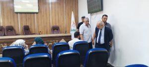 Read more about the article بالصور / الأستاذ المساعد الدكتور سلمان حسين فارس الگريطي عميد كلية التمريض بجامعة كربلاء يجري اليوم الأربعاء الموافق 17 / نيسان / 2024 جولة تفقدية في أروقة الكلية برفقته الأستاذ المساعد الدكتور غزوان عبد الحسين عبد الواحد رئيس فرع صحة المجتمع والمهندس الأقدم بشير محمد رضا مدير شعبة الخدمات في كلية التمريض , شملت الجولة تفقد مراحل إنجاز قاعة الدراسات العليا الجديدة ومراحل تأثيثها من المقاعد الدراسية والشاشات والمستلزمات الضرورية  .     إعلام كلية التمريض