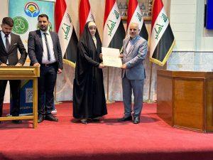 Read more about the article عميد كلية التمريض يشارك بحفل تكريم الطالبات الفائزات بمسابقة سبائك الفكر