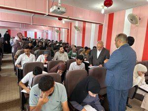 Read more about the article بالصور / عميد كلية التمريض الأستاذ المساعد الدكتور سلمان حسين فارس الگريطي وبرفقته الأستاذ المساعد الدكتور حسن عبد عذبي المالكي معاون العميد للشؤون العلمية والدراسات العليا يتفقد اليوم الإثنين الموافق 27 آيار 2024 سير الإمتحانات النهائية الفصل الدراسي الثاني لطلبة الدراسة الأولية للعام الدراسي الحالي 2023 – 2024.   إعلام كلية التمريض