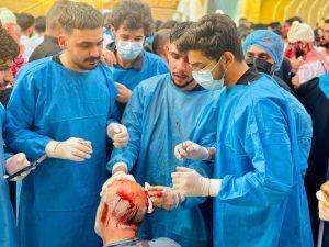 Read more about the article كلية التمريض تنظم حملات تطوعية وتمريضية لخدمة الزائرين في “عاشوراء” الحسين عليه السلام