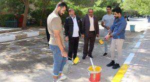 Read more about the article وحدة النشاطات الطلابية في كلية التمريض تنظم حملة لصيانة وتأهيل الأرصفة