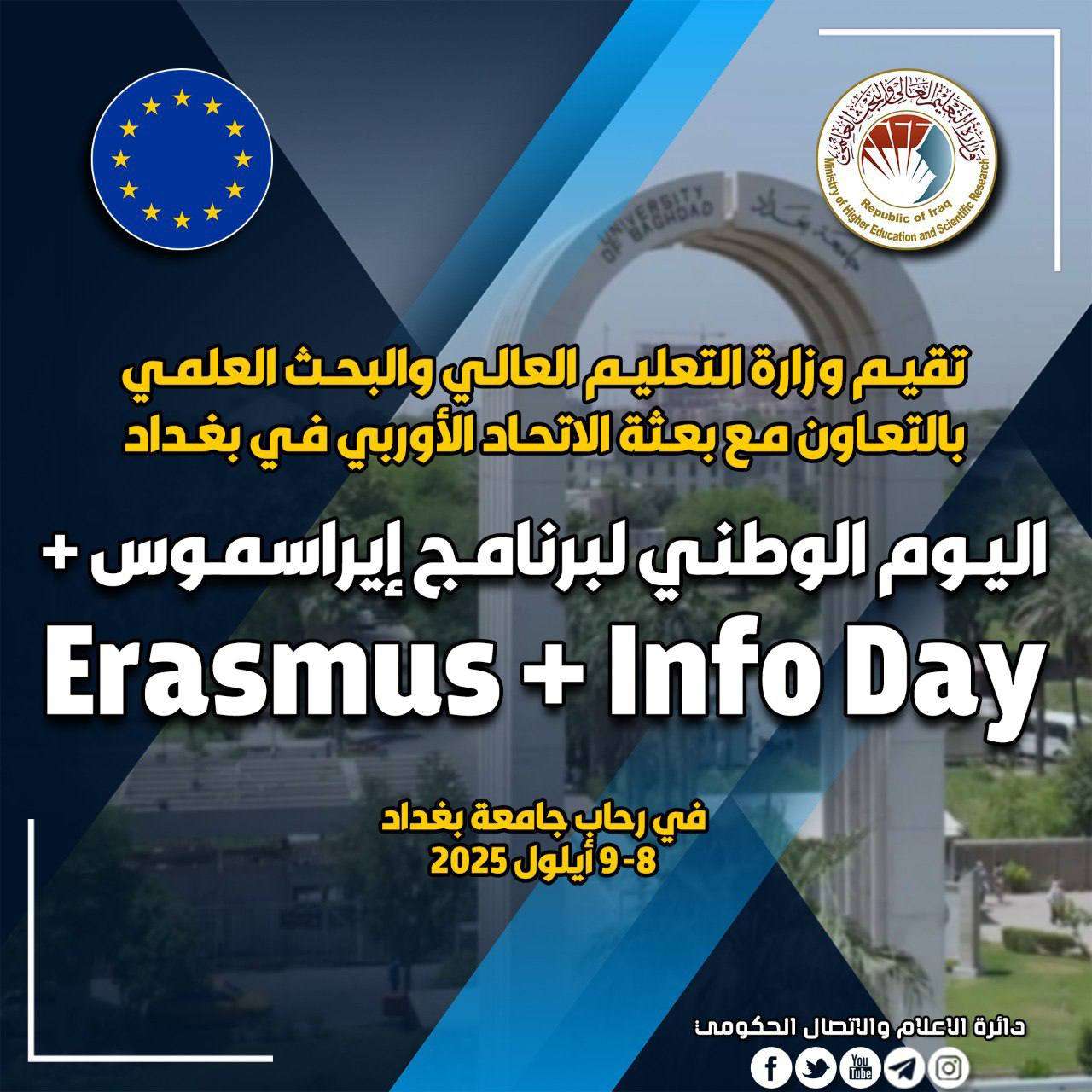 Read more about the article التعليم تنظم اليوم الوطني لبرنامج +Erasmus بالتعاون مع بعثة الاتحاد الأوربي